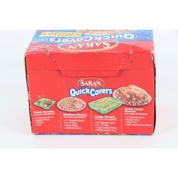 NOS Discontinued Saran Quick Covers Lids Variety Pack 10 Count Festive Prints - Picture 4 of 5